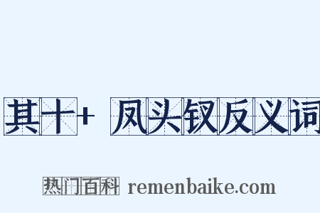 其十+凤头钗反义词是什么意思的图片